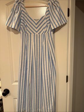 a new day Blue and White Striped Dress